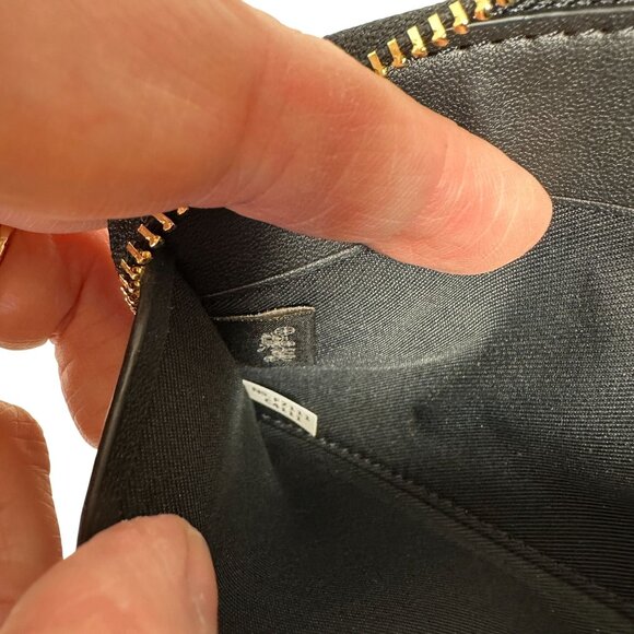 Coach DEMPSEY Large PHONE WALLET Pebbled Leather Black NEW - Picture 8 of 11